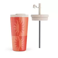 Kelioninis puodelis Burga Sunkissed - Travel Mug, 500 ml / Flap & Straw Set