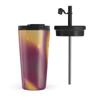 Kelioninis puodelis Burga Twin Flame - Travel Mug, 500 ml / Flap & Straw Set