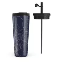 Kelioninis puodelis Burga Drifting Shores - Line Art Travel Mug, 700 ml / Flap & Straw Set