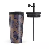Kelioninis puodelis Burga Velvet Night - Travel Mug, 500 ml / Flap & Straw Set