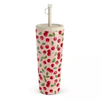 Kelioninis puodelis Burga Afternoon Treat - Cherry Travel Mug, 700 ml / Straw