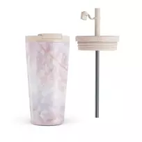 Kelioninis puodelis Burga Mermaid Crown - Sea Shell Travel Mug, 500 ml / Flap & Straw Set