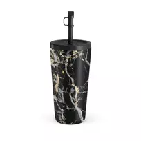 Kelioninis puodelis Burga Make A Wish - Gold Marble Travel Mug, 500 ml / Straw