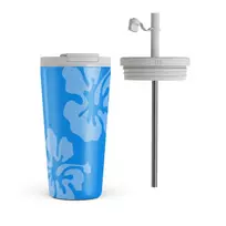 Kelioninis puodelis Burga Lagoon - Travel Mug, 500 ml / Flap & Straw Set