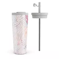 Kelioninis puodelis Burga Sultry July - Zebra Travel Mug, 700 ml / Flap & Straw Set