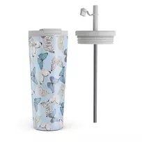 Kelioninis puodelis Burga Give Me Butterflies - Travel Mug, 700 ml / Flap & Straw Set