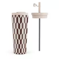 Kelioninis puodelis Burga Etiquette - Travel Mug, 700 ml / Flap & Straw Set
