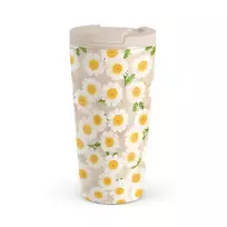 Kelioninis puodelis Burga Pure Bliss - Daisy Travel Mug, 500 ml / Flap