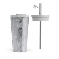 Kelioninis puodelis Burga Concrete Jungle - Travel Mug, 500 ml / Flap & Straw Set