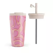 Kelioninis puodelis Burga Popsicle - Travel Mug, 500 ml / Flap & Straw Set