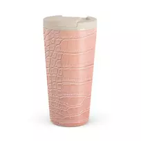 Kelioninis puodelis Burga Pink Croco - Travel Mug, 500 ml / Flap
