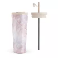 Kelioninis puodelis Burga Mermaid Crown - Sea Shell Travel Mug, 700 ml / Flap & Straw Set