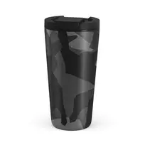 Kelioninis puodelis Burga Night Black Camouflage - Travel Mug, 500 ml / Flap