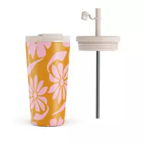 Kelioninis puodelis Burga Daytime Fiesta - Travel Mug, 500 ml / Flap & Straw Set