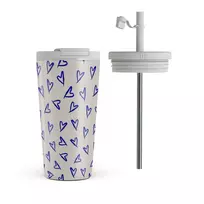 Kelioninis puodelis Burga Love Me Right - Travel Mug, 500 ml / Flap & Straw Set