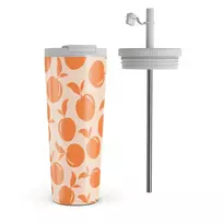 Kelioninis puodelis Burga Peach Fuzz - Travel Mug, 700 ml / Flap & Straw Set