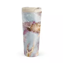 Kelioninis puodelis Burga Frozen Leaves - Cute Marble Travel Mug, 700 ml / Flap