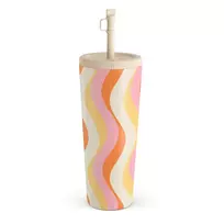 Kelioninis puodelis Burga Flower Power - Travel Mug, 700 ml / Straw