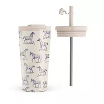 Kelioninis puodelis Burga Derby Race - Travel Mug, 500 ml / Flap & Straw Set