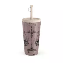 Kelioninis puodelis Burga Libra - Travel Mug, 500 ml / Straw / Pink