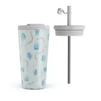 Kelioninis puodelis Burga Nerida - Travel Mug, 500 ml / Flap & Straw Set