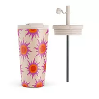 Kelioninis puodelis Burga Sunset Glow - Travel Mug, 500 ml / Flap & Straw Set