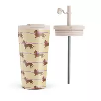 Kelioninis puodelis Burga Always Late - Travel Mug, 500 ml / Flap & Straw Set