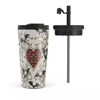 Kelioninis puodelis Burga Warded - Travel Mug, 500 ml / Flap & Straw Set