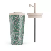 Kelioninis puodelis Burga Hawaiian Breeze - Travel Mug, 500 ml / Flap & Straw Set