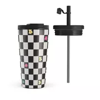 Kelioninis puodelis Burga Lunch Break - Travel Mug, 500 ml / Flap & Straw Set