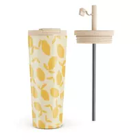 Kelioninis puodelis Burga Lemon Tart - Travel Mug, 700 ml / Flap & Straw Set