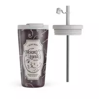Kelioninis puodelis Burga Moonlit Lovers - Travel Mug, 500 ml / Flap & Straw Set