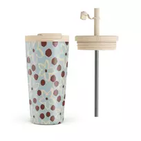 Kelioninis puodelis Burga Onda - Travel Mug, 500 ml / Flap & Straw Set