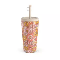 Kelioninis puodelis Burga Garden Brunch - Floral Travel Mug, 500 ml / Straw