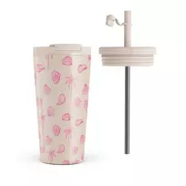 Kelioninis puodelis Burga Beach Please - Travel Mug, 500 ml / Flap & Straw Set