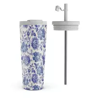 Kelioninis puodelis Burga Garden Stories - Travel Mug, 700 ml / Flap & Straw Set