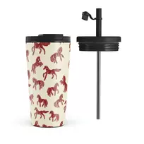 Kelioninis puodelis Burga Mustang - Travel Mug, 500 ml / Flap & Straw Set