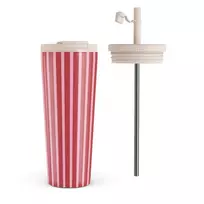 Kelioninis puodelis Burga Strawberry Jam - Travel Mug, 700 ml / Flap & Straw Set