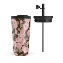 Kelioninis puodelis Burga Desert Rose - Travel Mug, 500 ml / Flap & Straw Set
