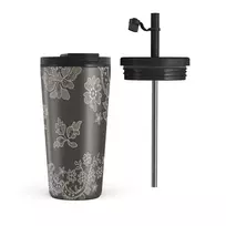 Kelioninis puodelis Burga Bandida - Travel Mug, 500 ml / Flap & Straw Set