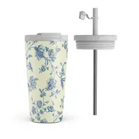 Kelioninis puodelis Burga Sweetheart - Travel Mug, 500 ml / Flap & Straw Set