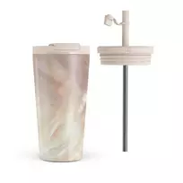 Kelioninis puodelis Burga Serene Sunset - Chic Travel Mug, 500 ml / Flap & Straw Set