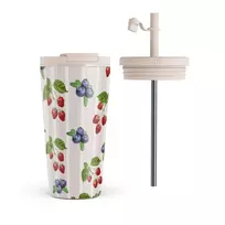 Kelioninis puodelis Burga Picnic Basket - Travel Mug, 500 ml / Flap & Straw Set