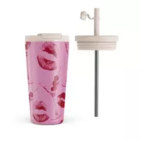Kelioninis puodelis Burga Call Me - Travel Mug, 500 ml / Flap & Straw Set