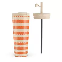 Kelioninis puodelis Burga Papaya - Travel Mug, 700 ml / Flap & Straw Set