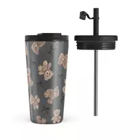 Kelioninis puodelis Burga BFF - Travel Mug, 500 ml / Flap & Straw Set
