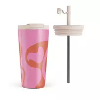 Kelioninis puodelis Burga Ride The Wave - Travel Mug, 500 ml / Flap & Straw Set
