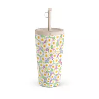 Kelioninis puodelis Burga Be Kind - Aesthetic Travel Mug, 500 ml / Straw