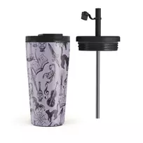 Kelioninis puodelis Burga Academy - Travel Mug, 500 ml / Flap & Straw Set