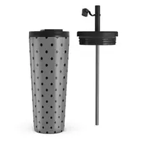 Kelioninis puodelis Burga Morally Gray - Travel Mug, 700 ml / Flap & Straw Set